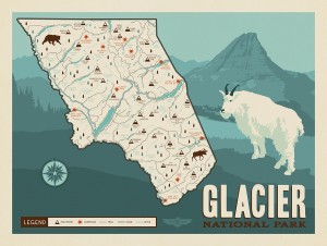 Map of Glacier National Park