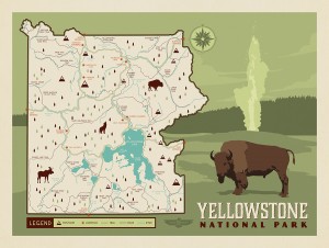 Map of Yellowstone National Park