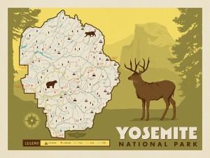 Map of Yosemite National Park