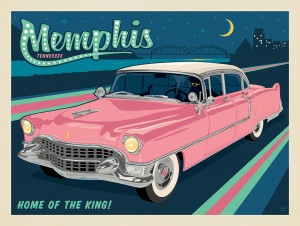 Memphis, TN: Pink Caddy (Horizontal)