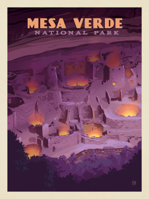 Mesa Verde National Park: Evening Glow
