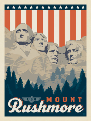 Mt Rushmore National Memorial: Patriotic Print