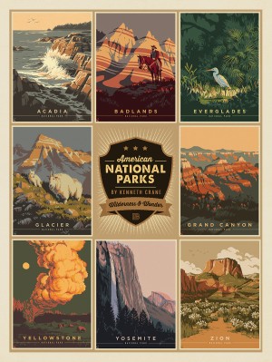 Multi-Image Print: National Parks by Kenneth Crane