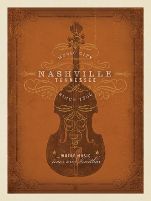 Music City: Brown Bass Fiddle