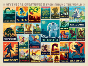 Mythical Creatures From Around The World Collage