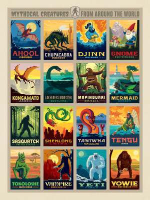 Mythical Creatures From Around The World: Multi-Image Print