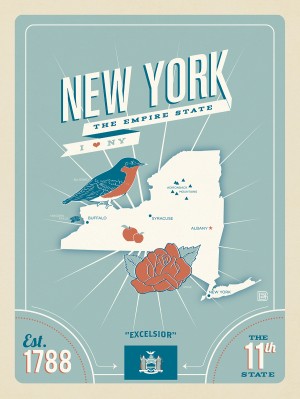New York Map (Vintage)