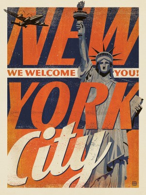 New York Vintage Print: Liberty
