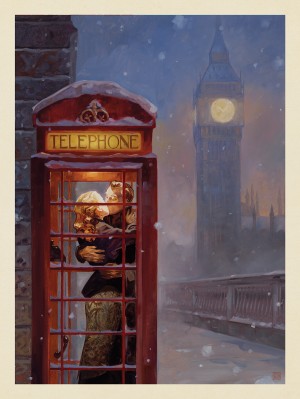 Oil Painting: London Phone Booth