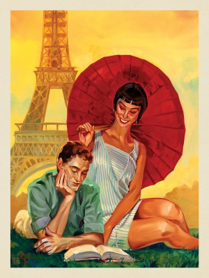 Oil Painting: Parisian Parasol