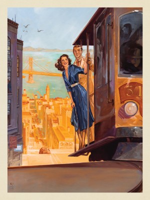 Oil Painting: San Francisco Trolley Ride