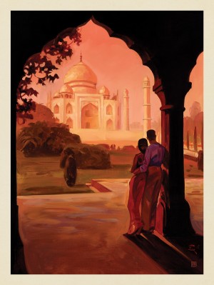 Oil Painting: Taj Mahal Moment