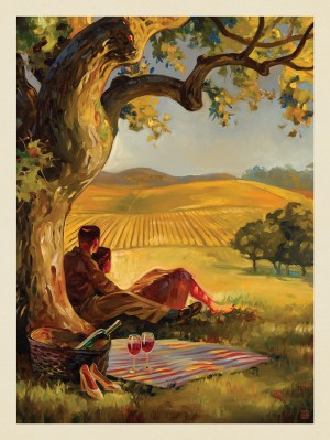 Oil Painting: Wine Country