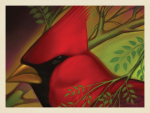   Pastel Painting: Redhead (Cardinal)