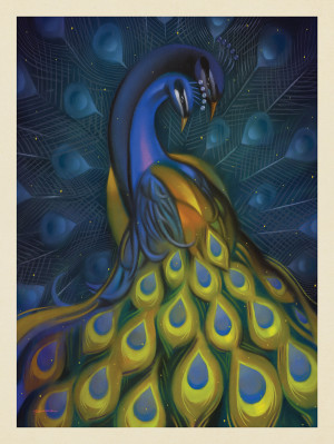   Pastel Painting: Soul Mates (Peacocks)