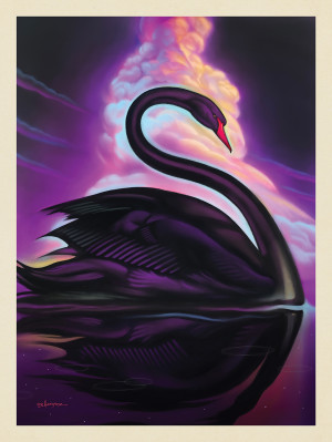   Pastel Painting: Black Beauty (Swan)