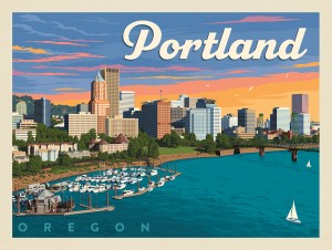 Portland, Oregon: Waterfont Skyline