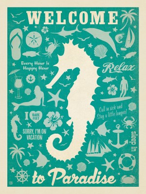 Seahorse Pattern Print