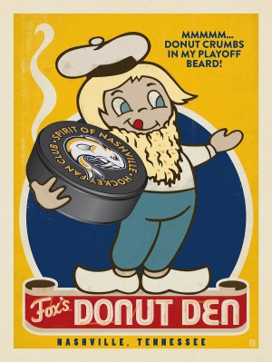Spirit Of Nashville Hockey Fan Club: Vintage Donut Den Playoff Beard