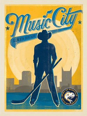 Spirit Of Nashville Hockey Fan Club: Vintage Music City Man