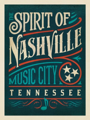 Spirit Of Nashville: Typographic Print