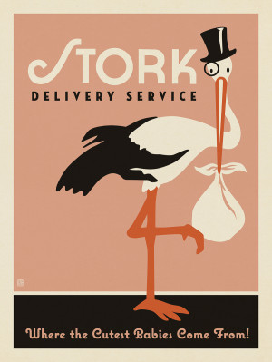 Stork Delivery-Pink