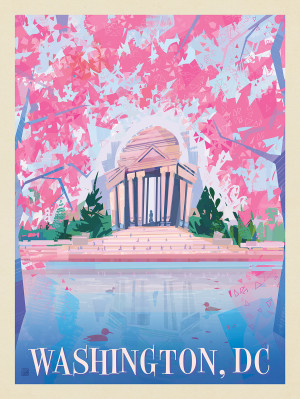 Washington, DC: Jefferson Memorial In Bloom (Mod Design)