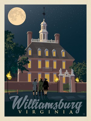 Williamsburg, VA at Night