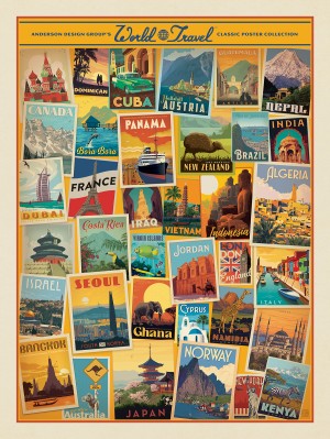 World Travel Collage Print