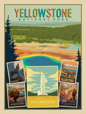 Yellowstone National Park: Collage Print