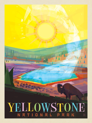 Yellowstone National Park: Grand Prismatic Springs (Mod Design)
