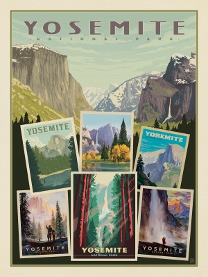 Yosemite National Park: Collage Print