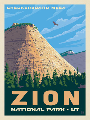 Zion National Park: Checkerboard Mesa