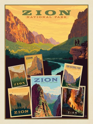 Zion National Park: Collage Print