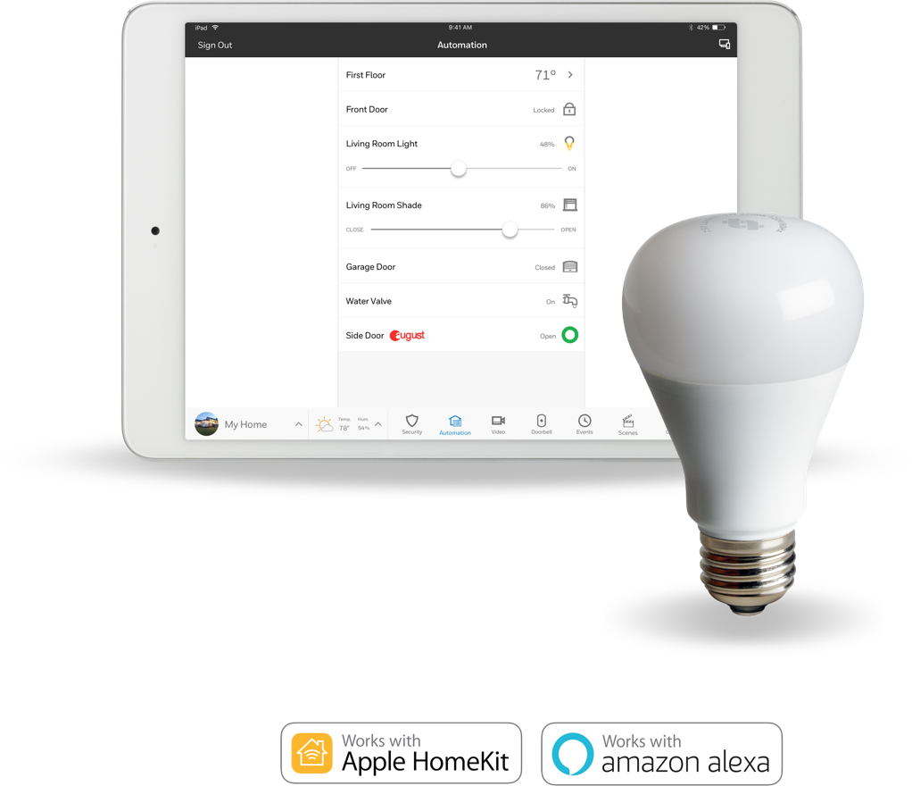 Smart Security Lightbulbs App
