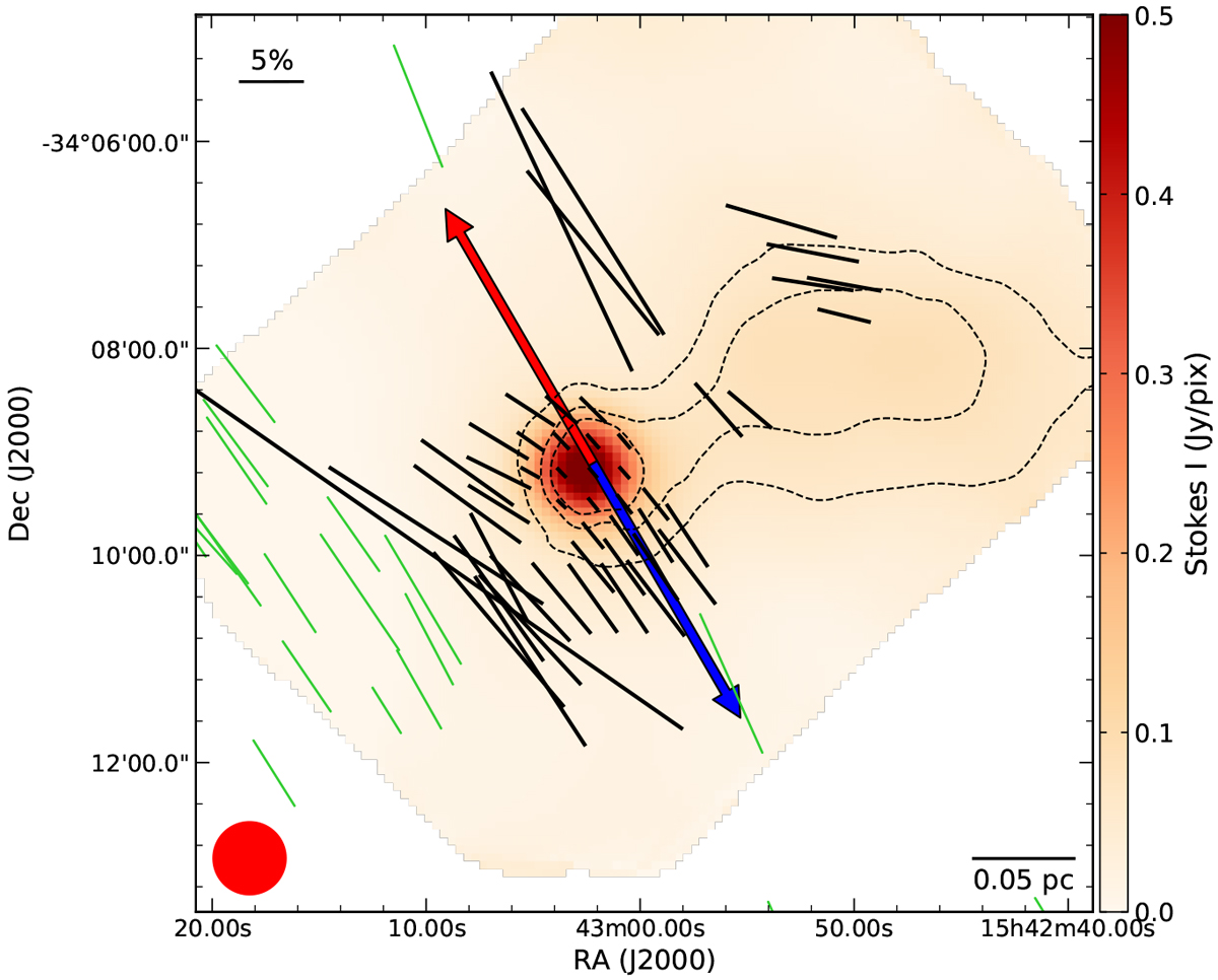 Magnetic properties of the protostellar core IRAS 15398-3359 - ADS
