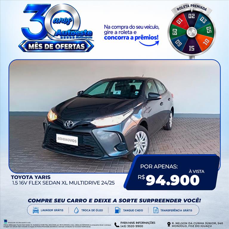 YARIS 1.5 16V FLEX SEDAN XL MULTIDRIVE