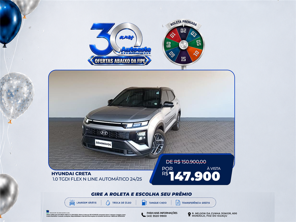 CRETA 1.0 TGDI FLEX N LINE AUTOMÁTICO