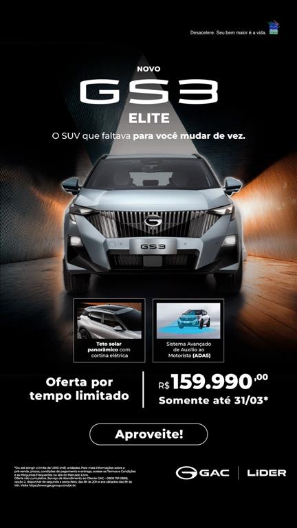 GS3 1.5 TURBO GASOLINA ELITE DCT12