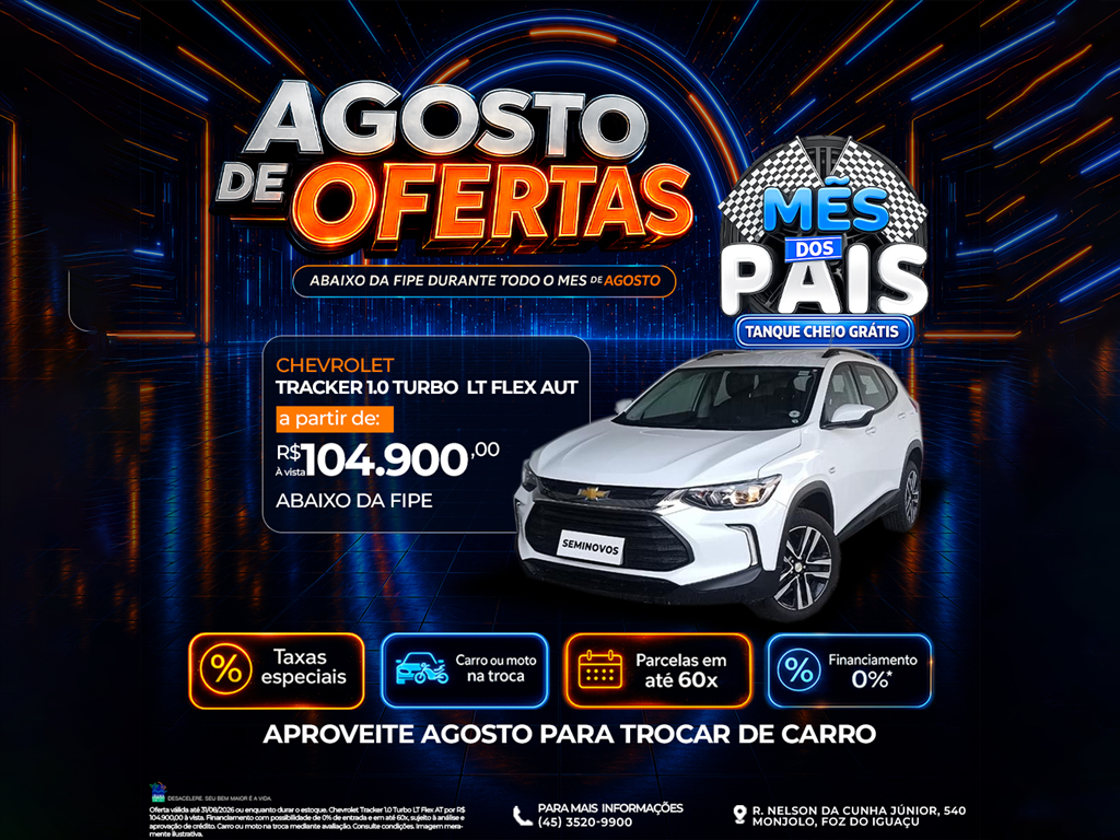 TRACKER 1.0 TURBO FLEX LT AUTOMÁTICO