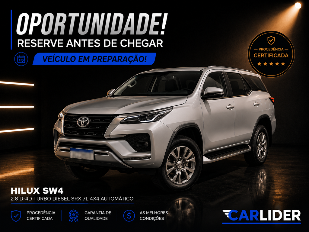 HILUX SW4 2.8 D-4D TURBO DIESEL SRX 7L 4X4 AUTOMÁTICO