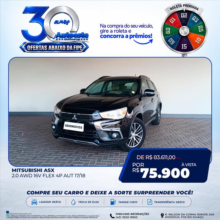 ASX 2.0 AWD 16V FLEX 4P AUTOMÁTICO