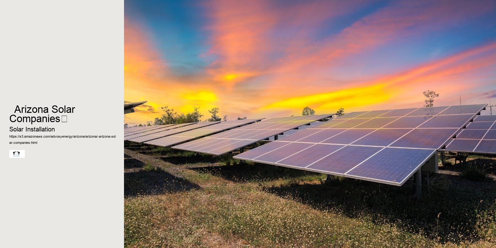   Arizona Solar Companies	 