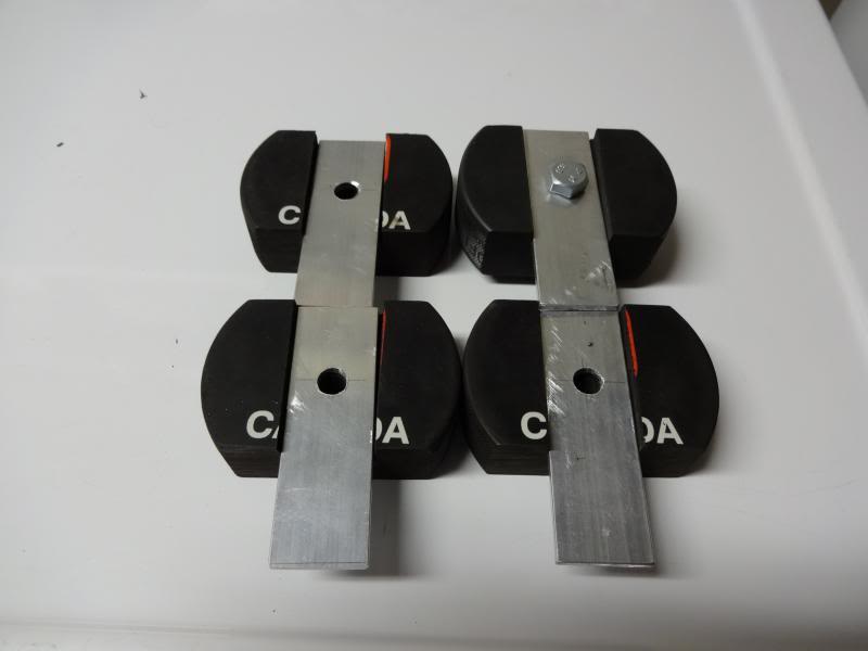 Pannier mounting pucks using hockey pucks Adventure Rider