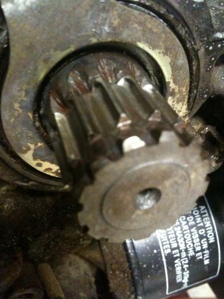 Out Put shaft front sprocket splines worn Adventure Rider