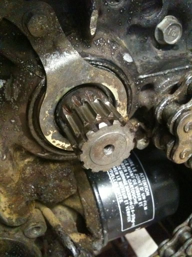 Out Put shaft front sprocket splines worn Adventure Rider