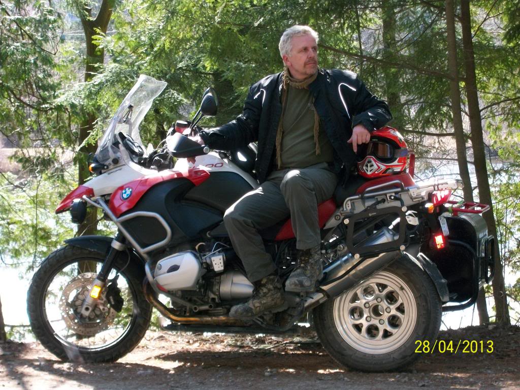 motorcycle camping setup