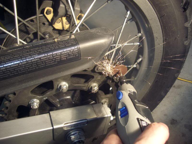 KLR650 DID "Xring" chain (riveted master link) install stepbystep