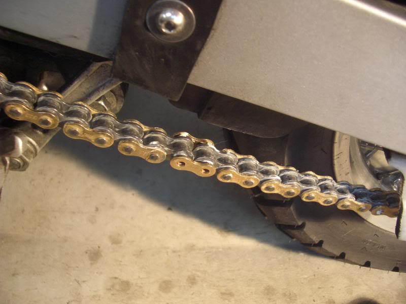 KLR650 DID "Xring" chain (riveted master link) install stepbystep