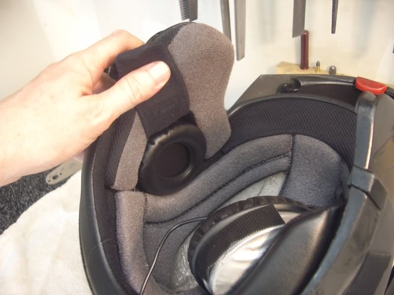 Noise cancellation headphones integrated into a helmet stepbystep